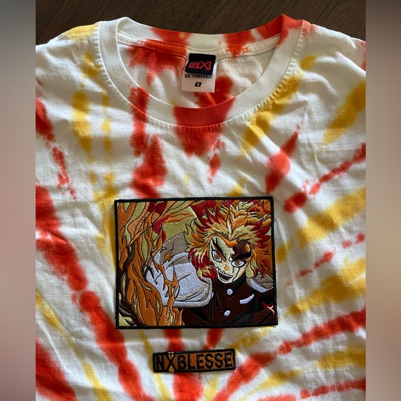 Demon Slayer Rengoku T-Shirt - Men’s Small - Tie-dye, Anime - Picture 3 of 9